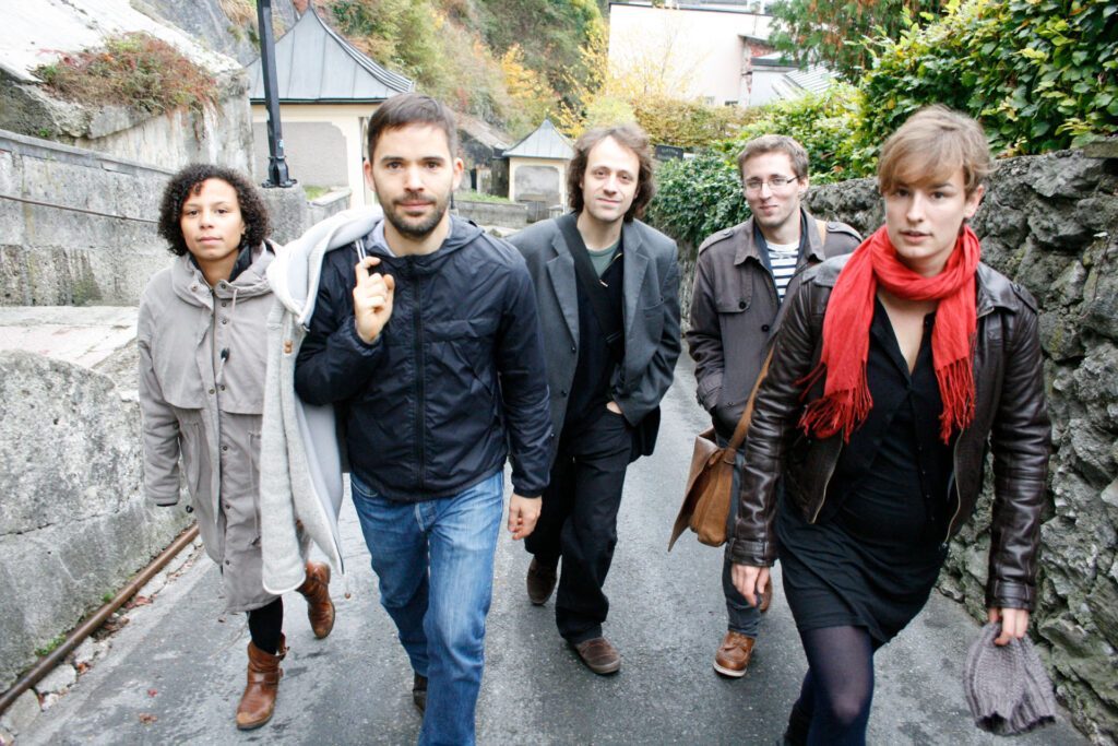 Julia Wissert, Jacob Höhne, Adnan Taha, Martin Sladecek, Jana Vetten (nicht im Bild: Max Hanisch, Alois Steinmacher)